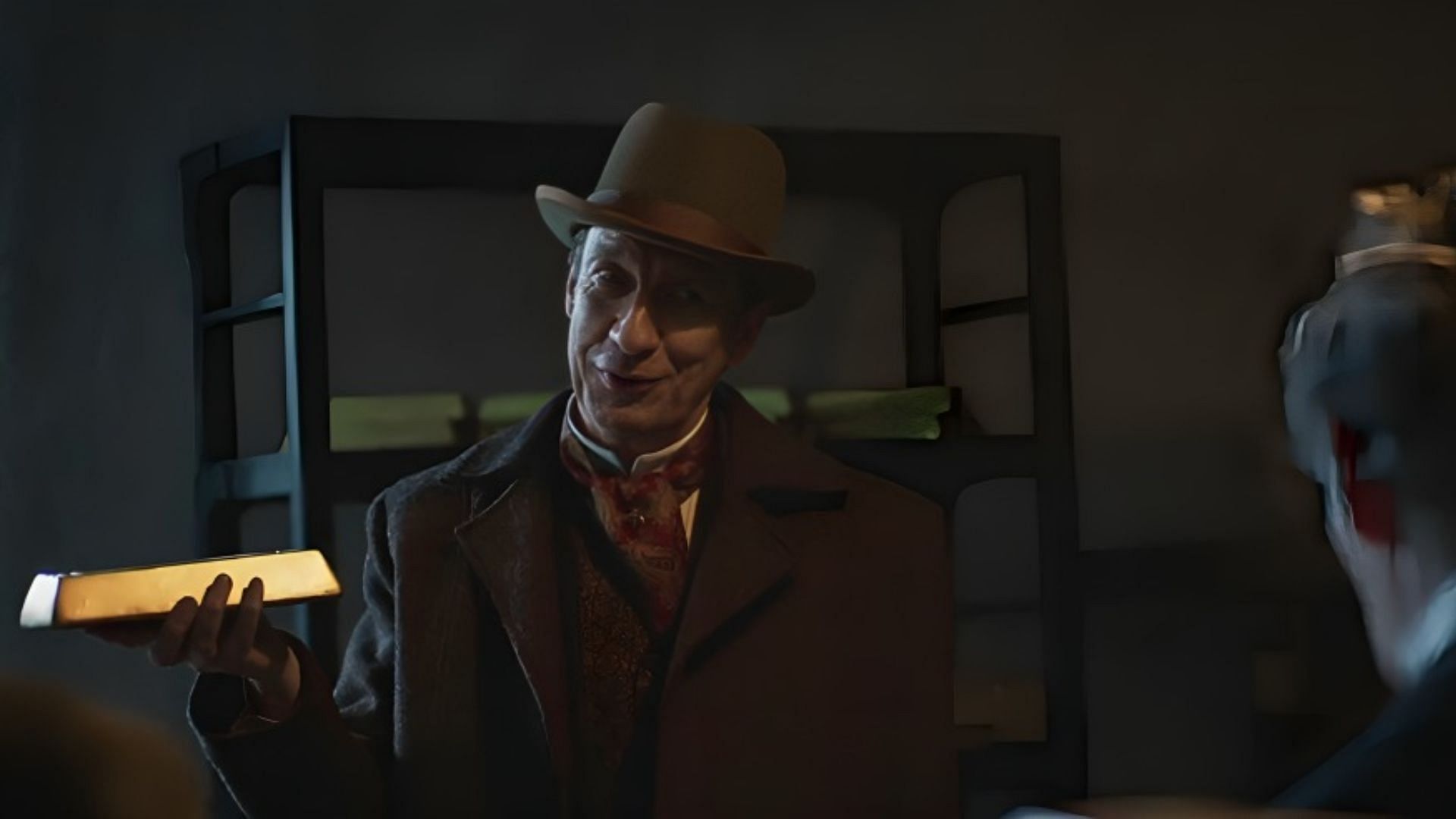 David Thewlis seen as Sherlock Holmes in Sherlock & Daughter season 1 episode 7 (Image via The CW)